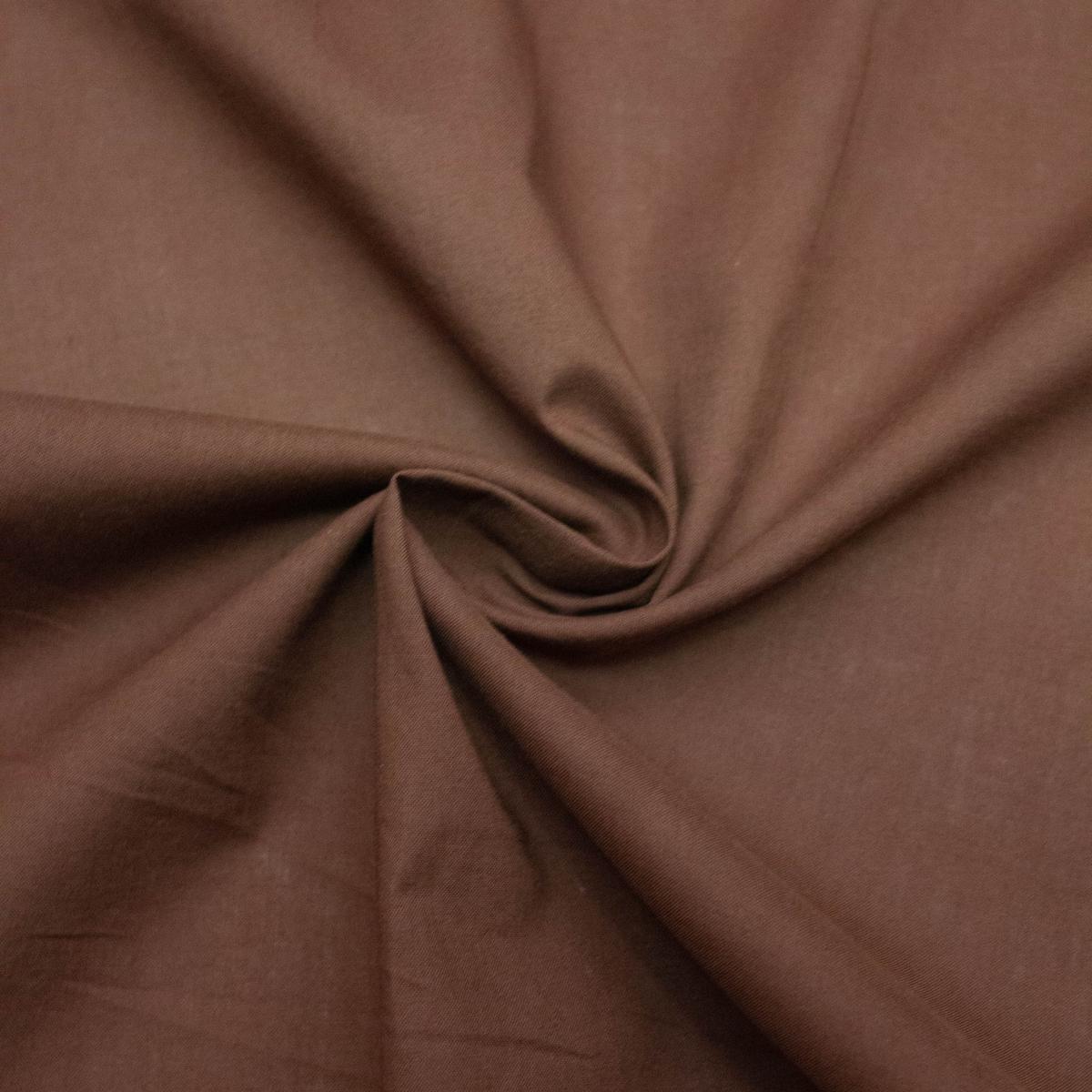 Gine Brown Cotton Voile Fabric