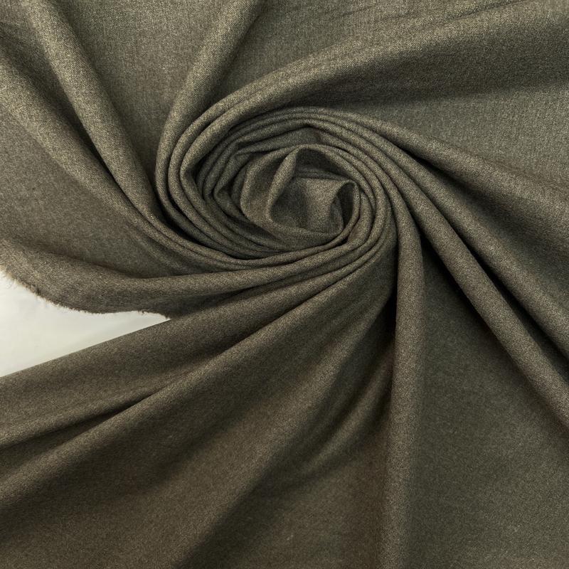 Green Melange Polyester Viscose Fabric