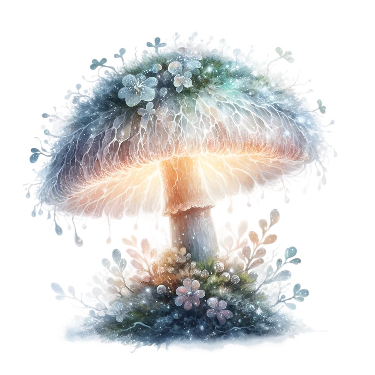 Mushroom Garden 42 Fabric Panel