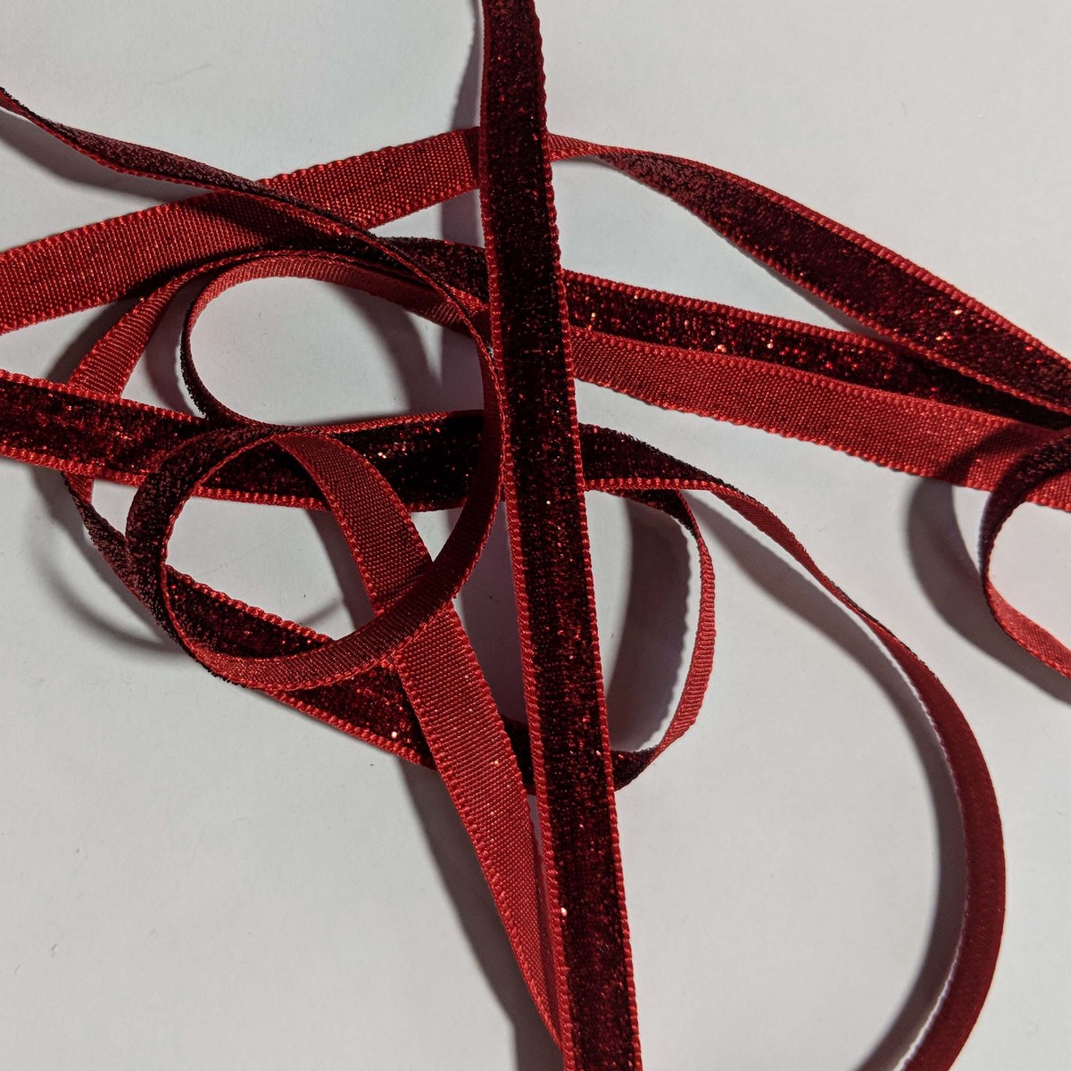 French Lurex Metallic Velvet Ribbon (10mm/ 3/8" wide) (5 Colors to choose from)