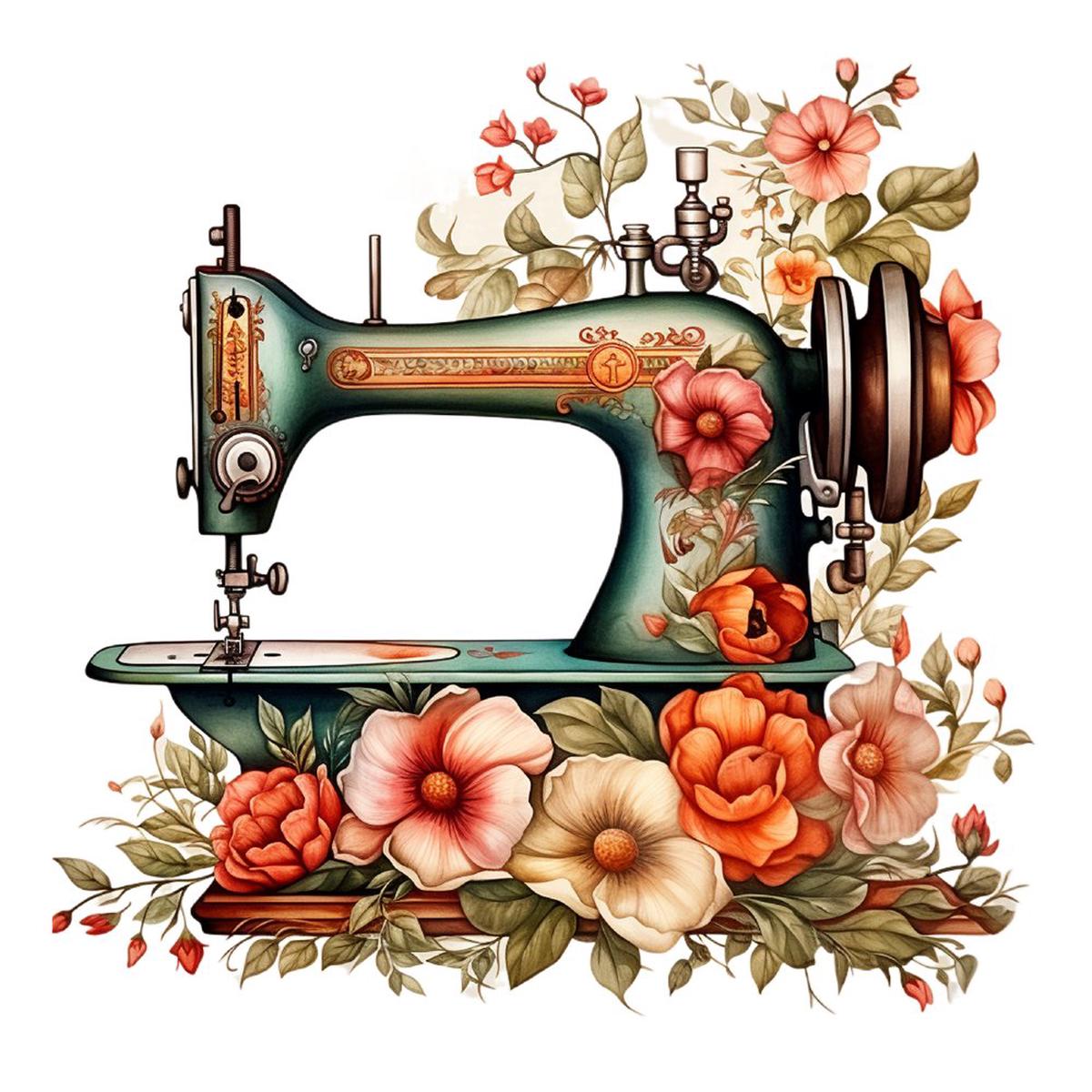 Majestic Sewing Machines #2 Fabric Panel