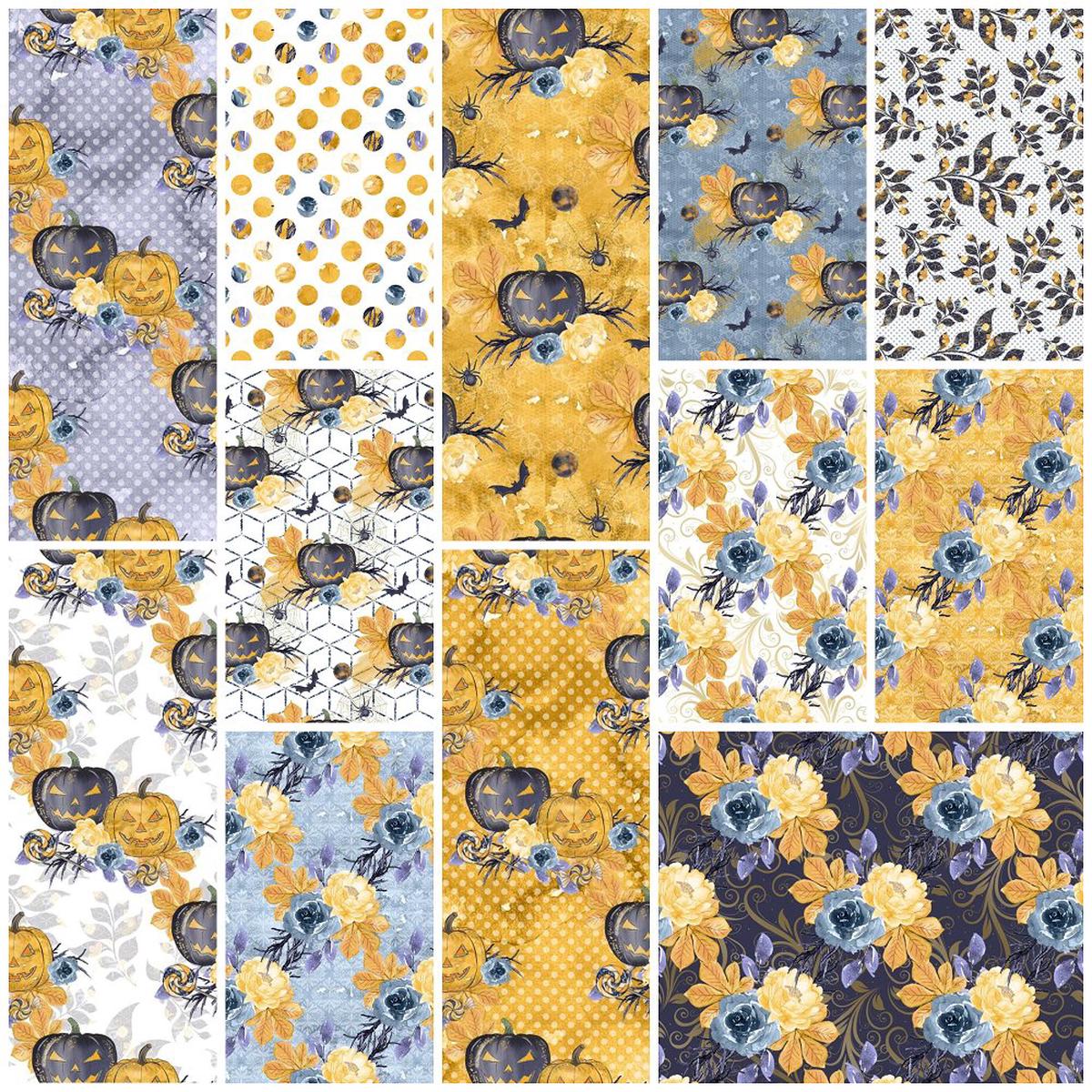 Cute Halloween Fat Quarter Bundle - 12 Pieces