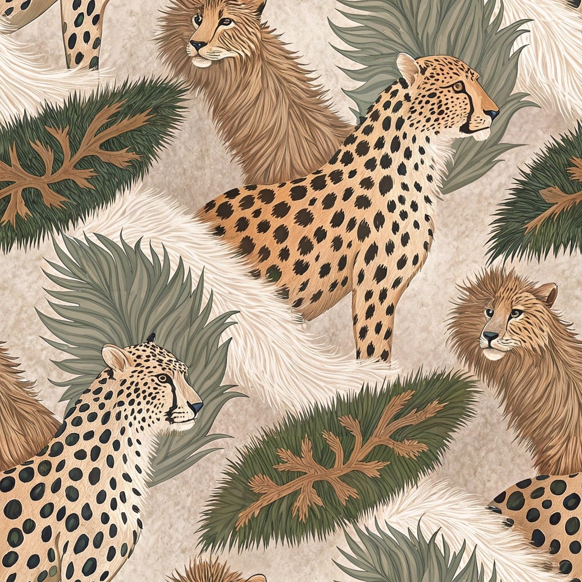 Animal Fur Camo Pattern 8 Quilting Cotton Fabric