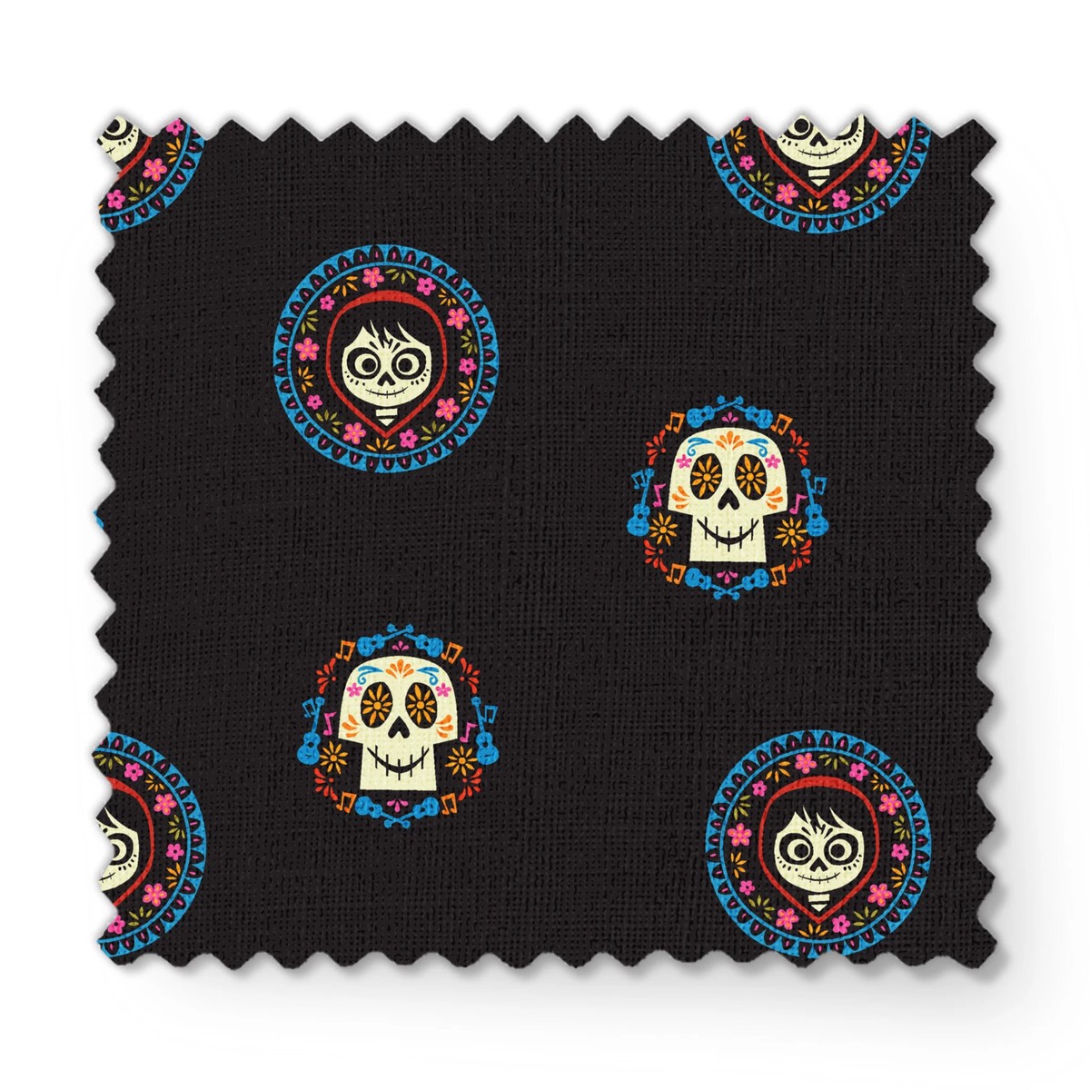 Disney Pixar Coco Traditional Folk Faces Fabric