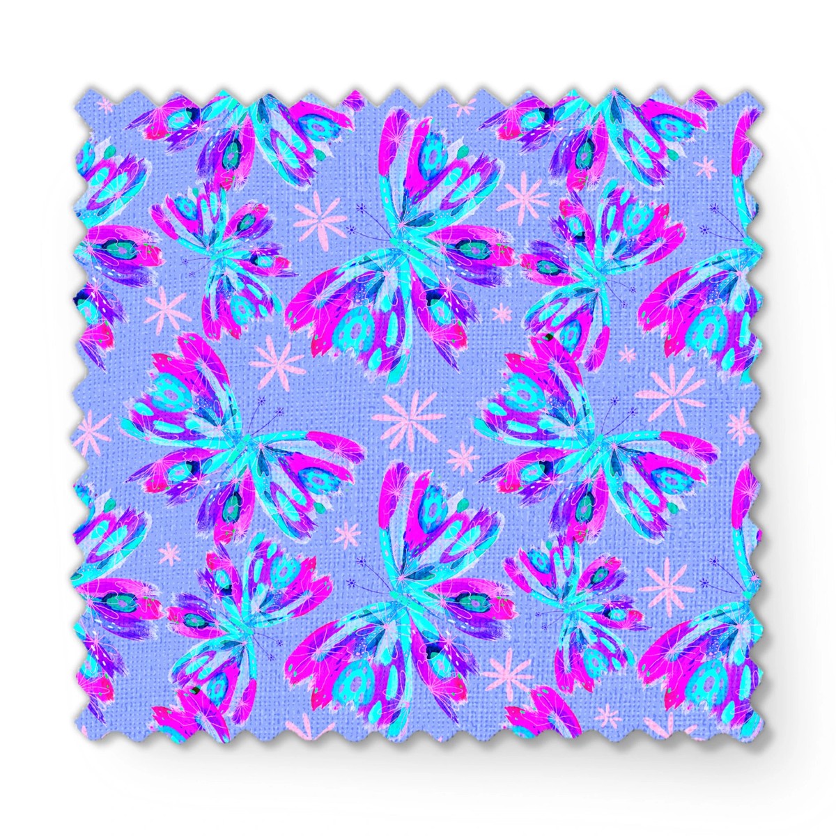 EttaVee Butterflies on Purple Fabric