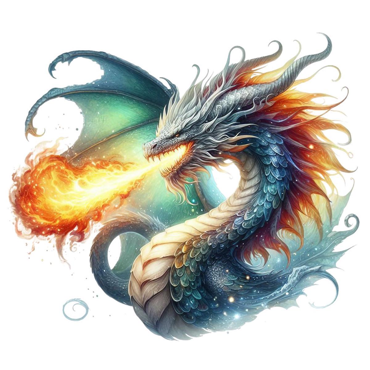 The Dragon Lair Dragon 7 Fabric Panel