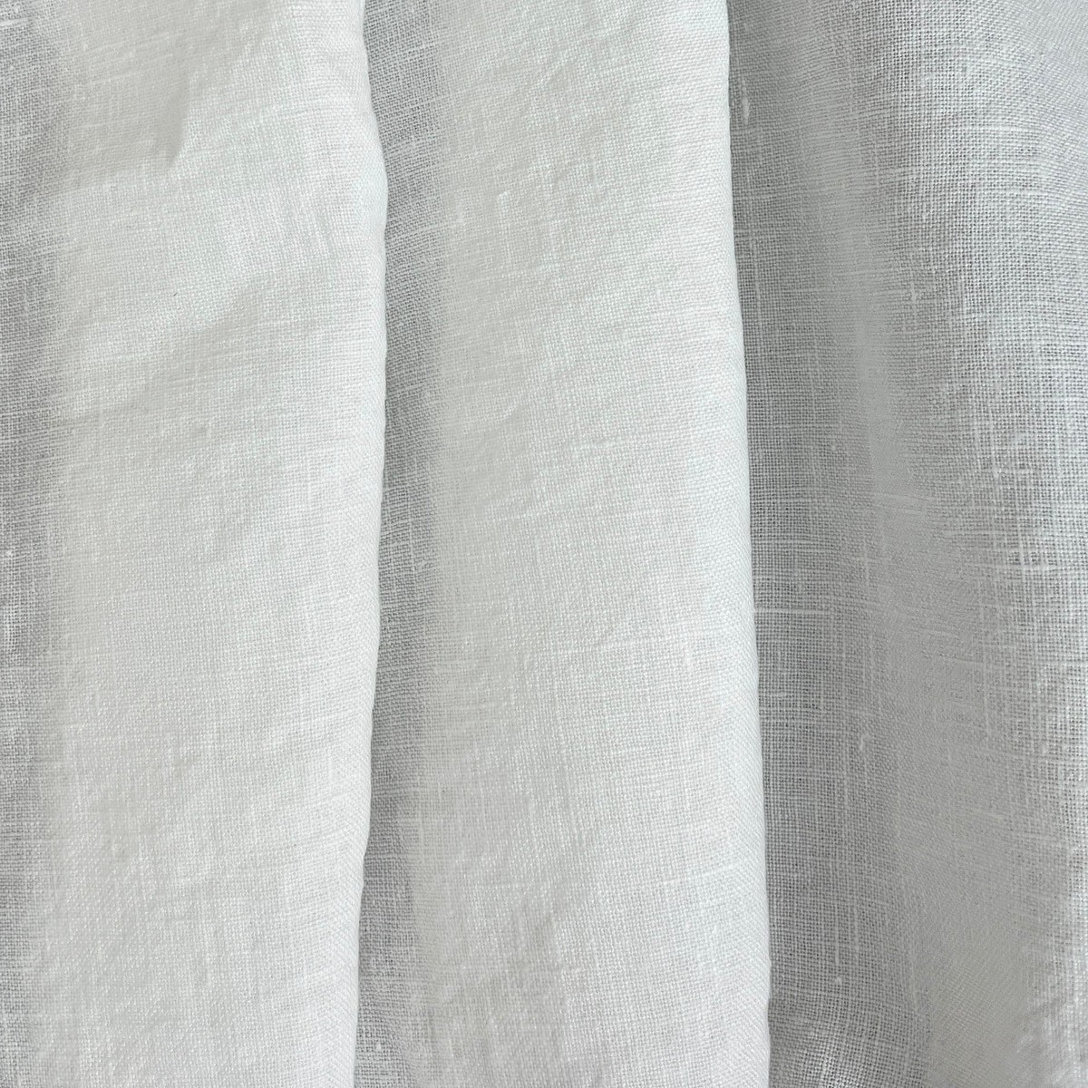 100% Linen Fabric Medium to Heavyweight, Soft Finish White 6378