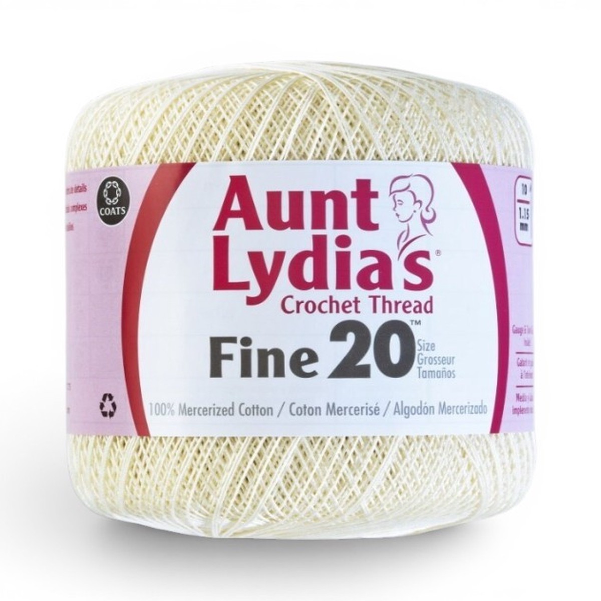 Aunt Lydia's Fine Crochet Thread Size 20 - Natural