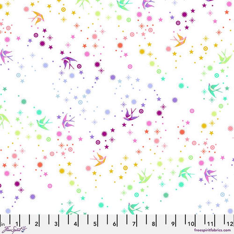 Fabric FreeSpirit Tula Pink White Fairy Dust by the Quarter Yard PWTP133.WHITE