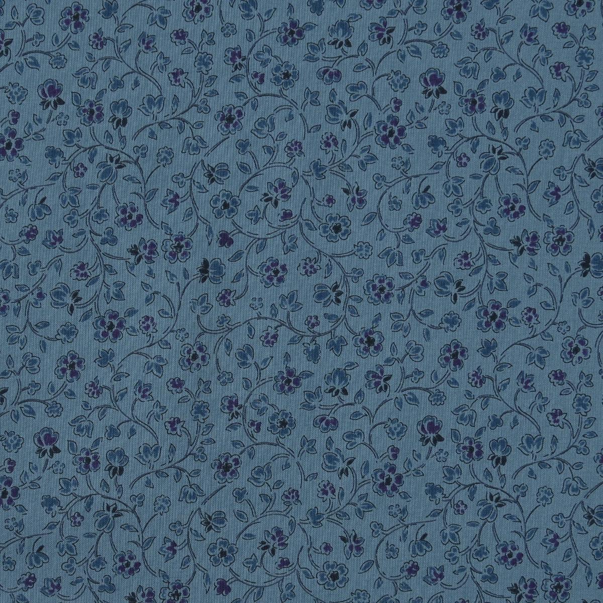 BLUE Mini Floral Flownny Lawn 41E from KOKKA