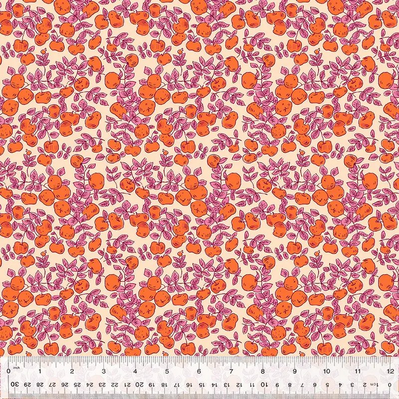 Forestburgh Heather Ross 53849-15 Magenta Apples Cotton