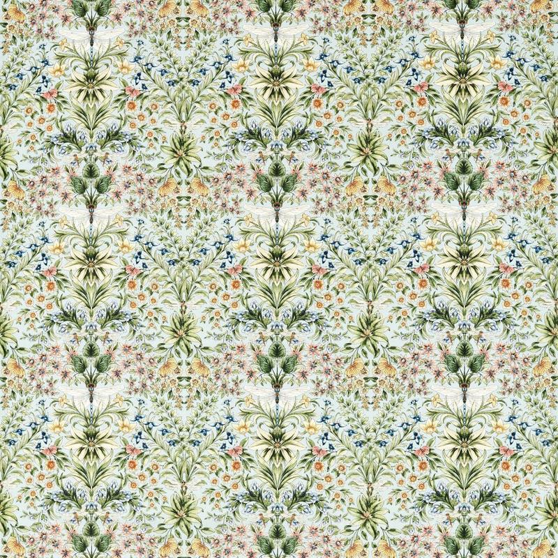 Mirabell Secret Garden Seaglass Clarke & Clarke Fabric