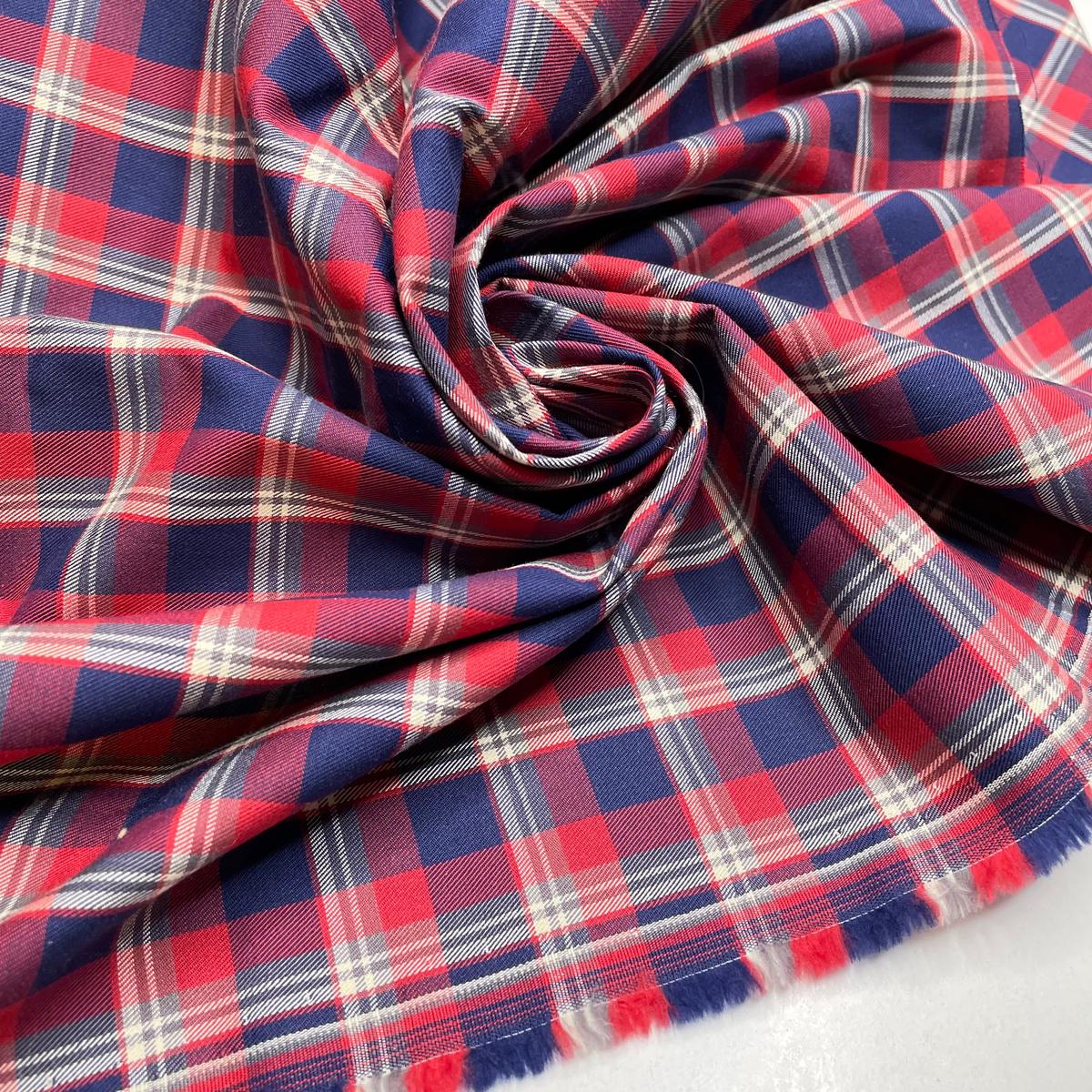 Picnic Essentials - Cotton Woven - Blue/Red Plaid - 3M Bundle