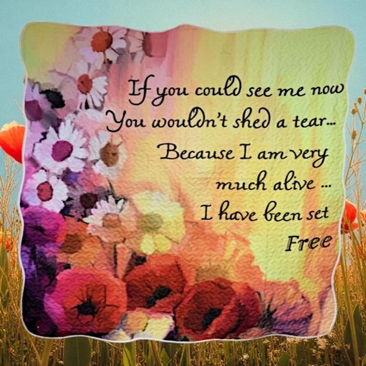 50" x 60" Inspirational Quilted Throw Blanket - If You Could See