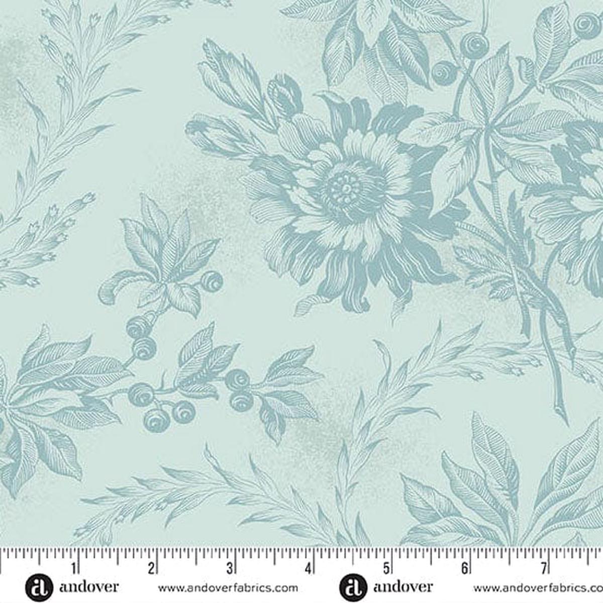Andover Fabric Sewing Bird By Laundry Basket Quilts - Embroidery Sky 1603B