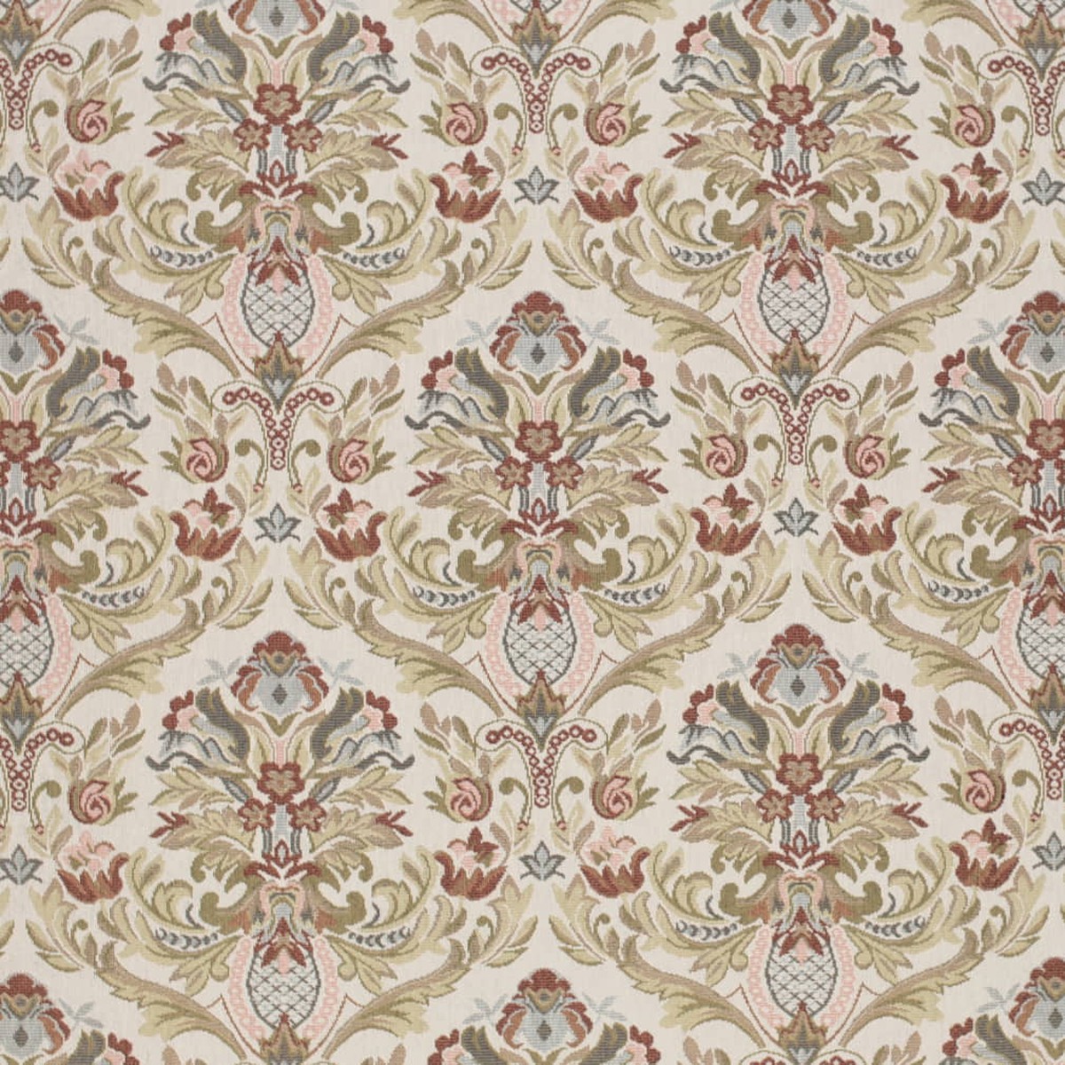 D4371 Damask Blue Garnet Blue,Red & Burgundy Charlotte Fabrics