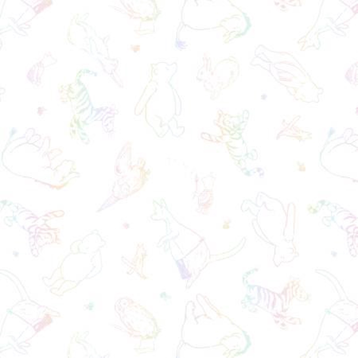 Studio E, A Hundred Acre Spring, 9594S-05, White/Rainbow,