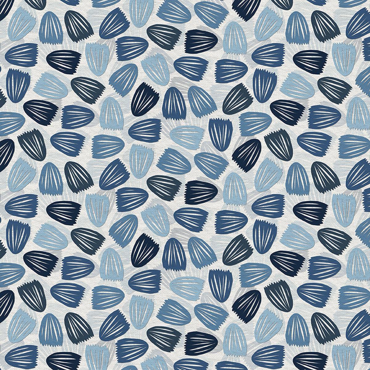 Tulip Toss - Blue - Sateen - 118"
