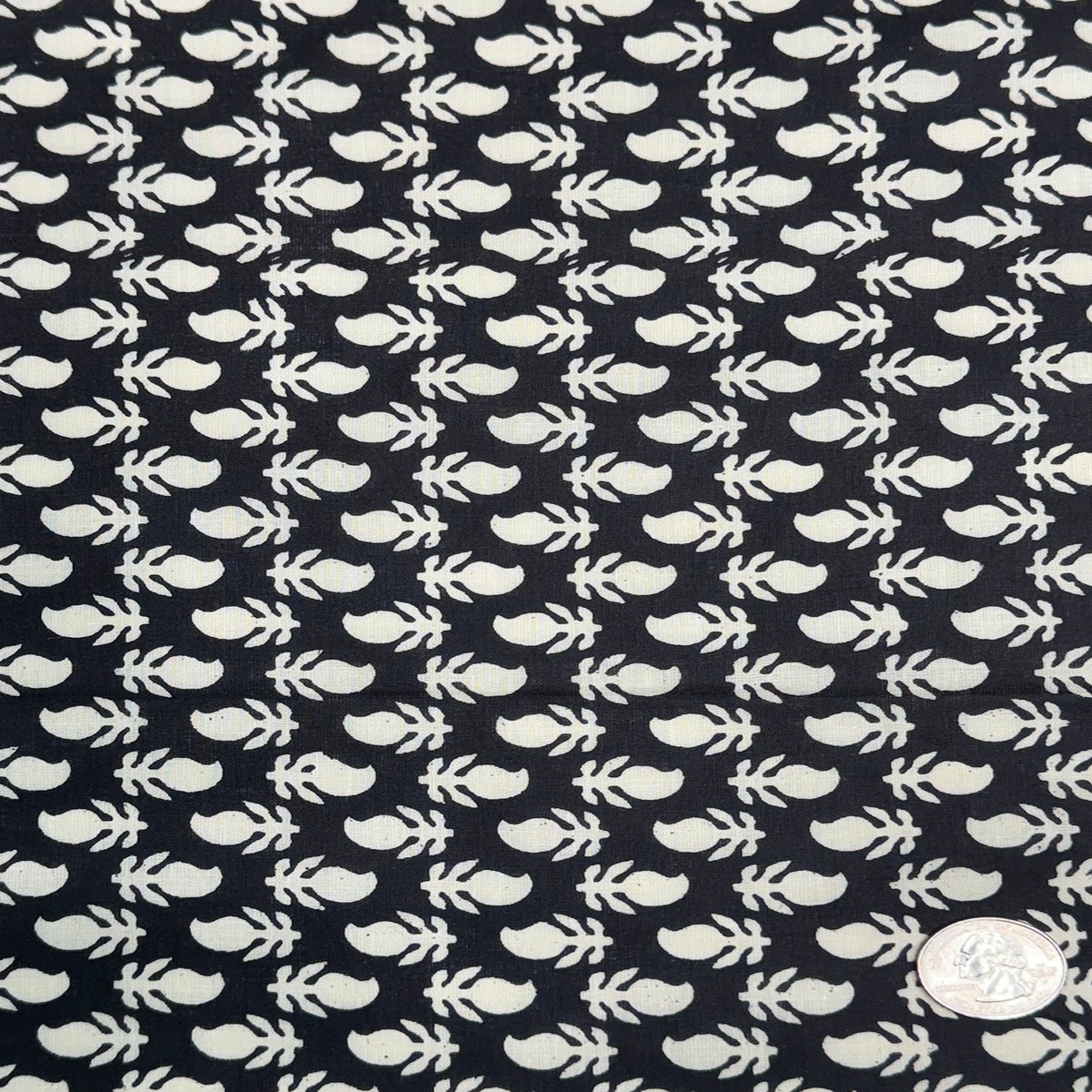 Black/Beige CHP-082 Cotton Hand Prints