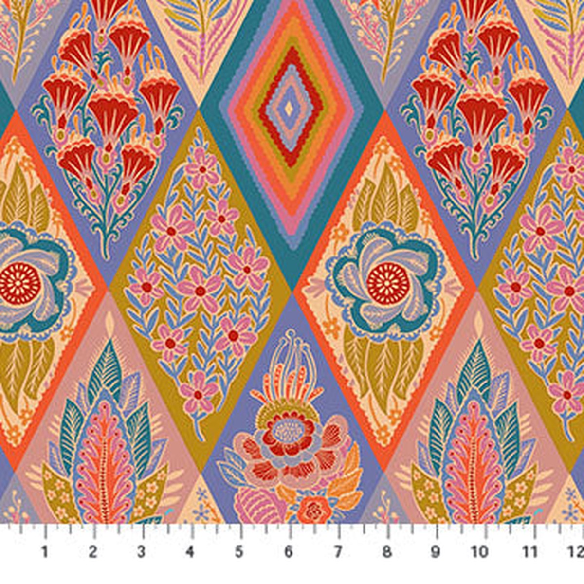 Fabric Anna Maria Textiles Periwinkle Socialite Shooting Star by the Quarter Yard AMT116-63V