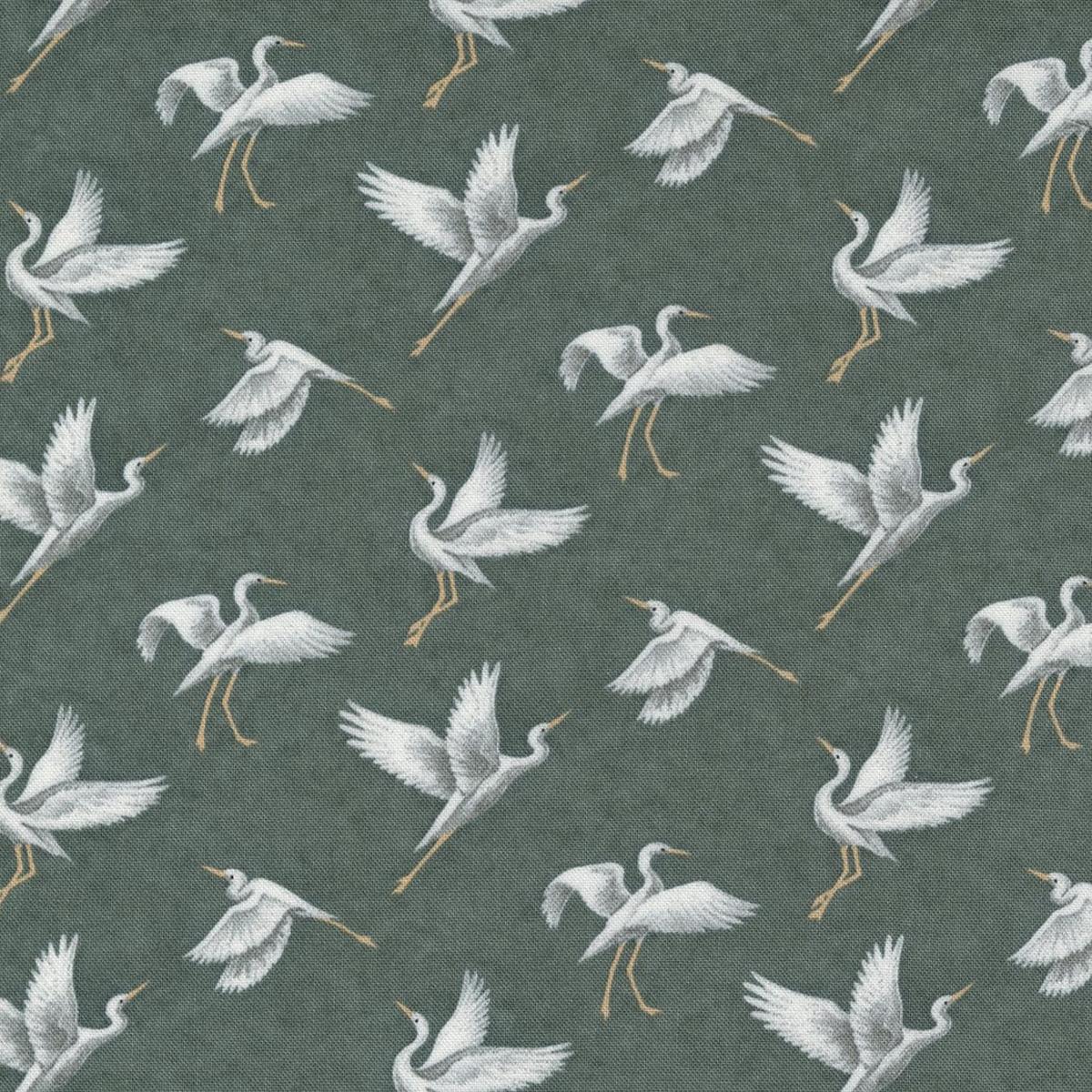 Moda Watermarks Fabric - Egrets Tartan 6912 18