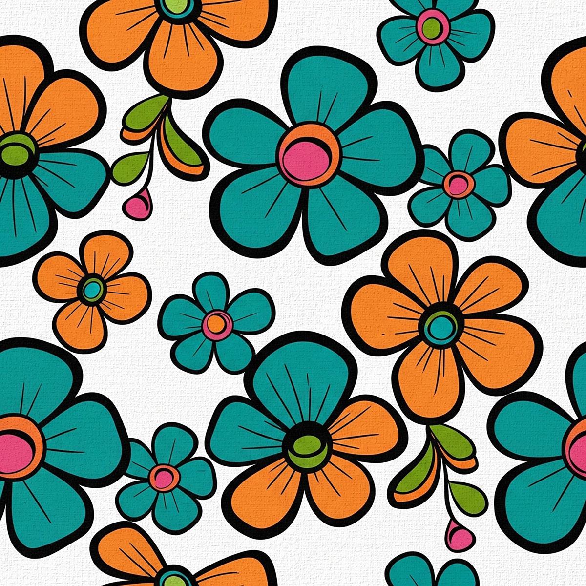 Summer Floral Pattern 13 Quilting Cotton Fabric