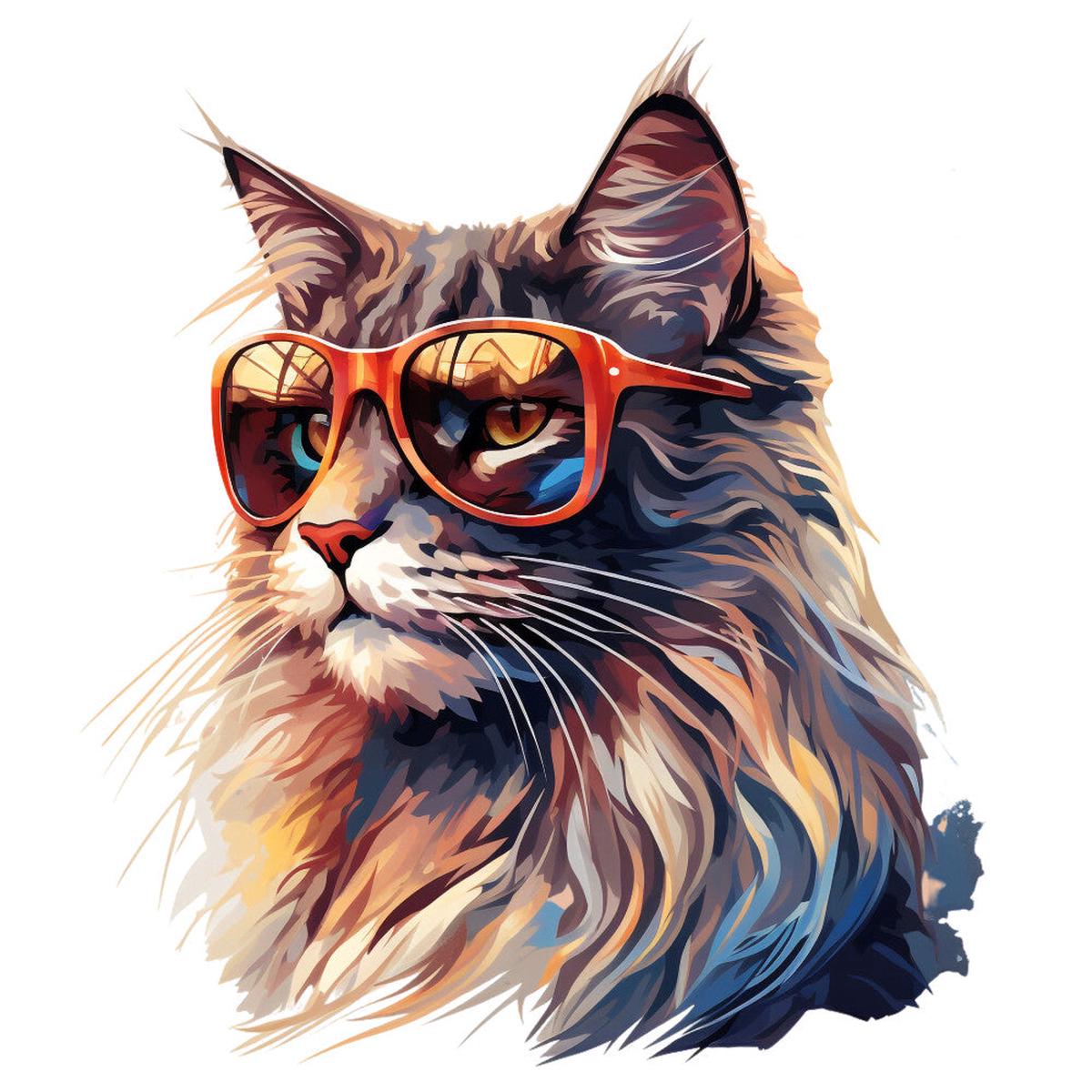 Cats with Sunglasses Fabric Panel 2