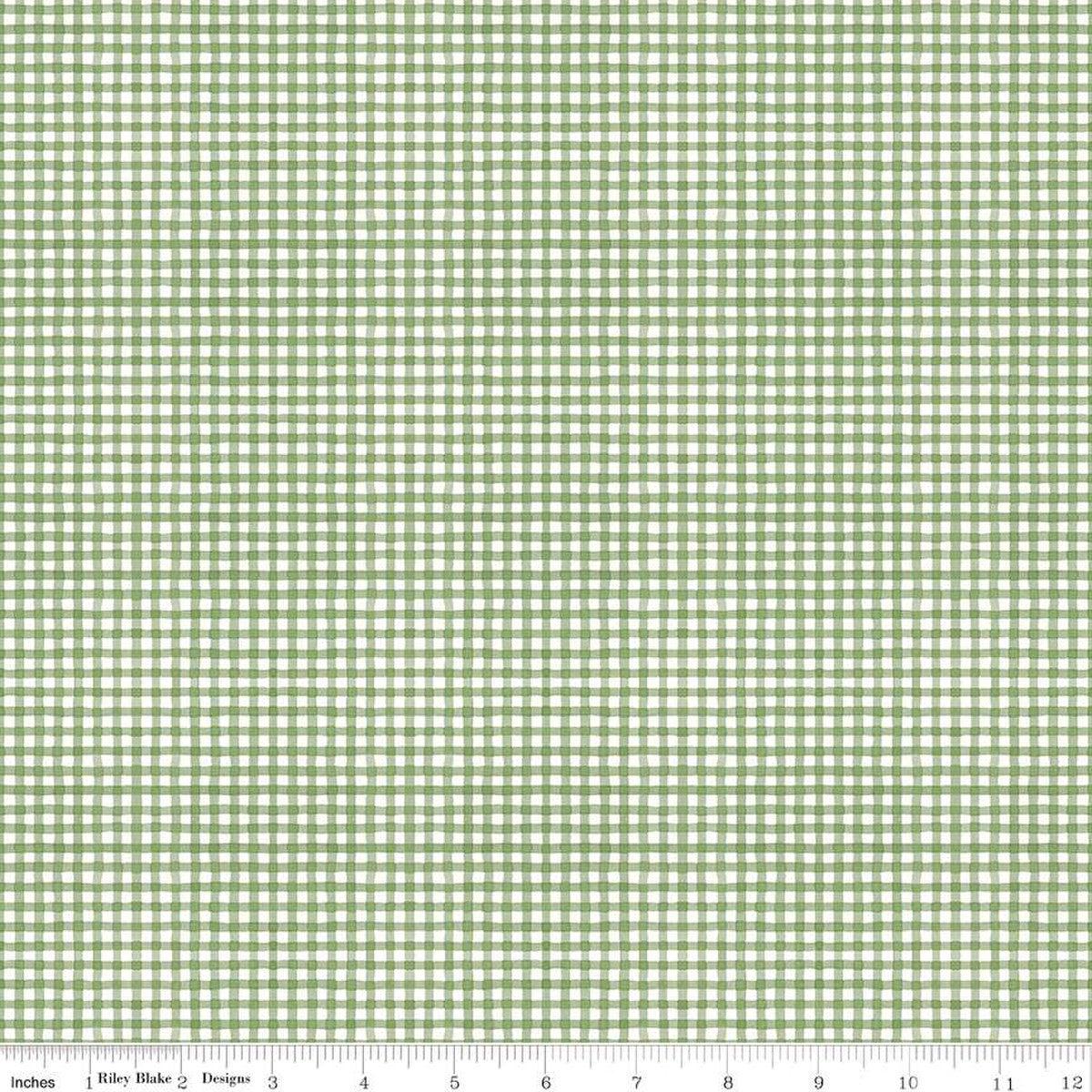 Magical Winterland-Gingham Green