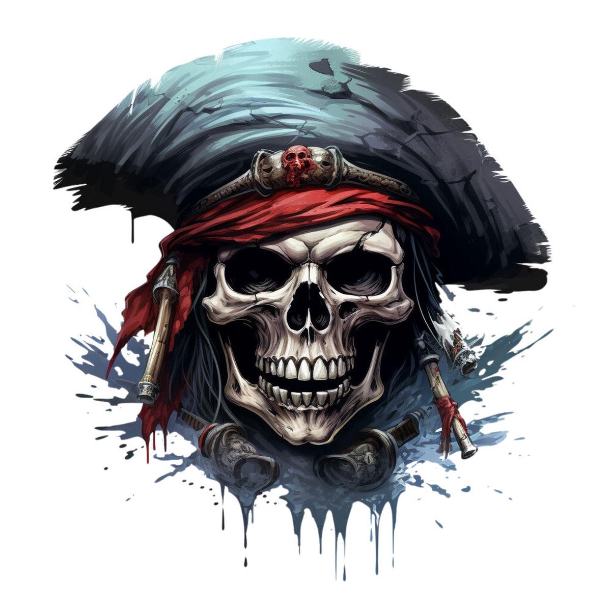 Horror Skulls Fabric Panel 22