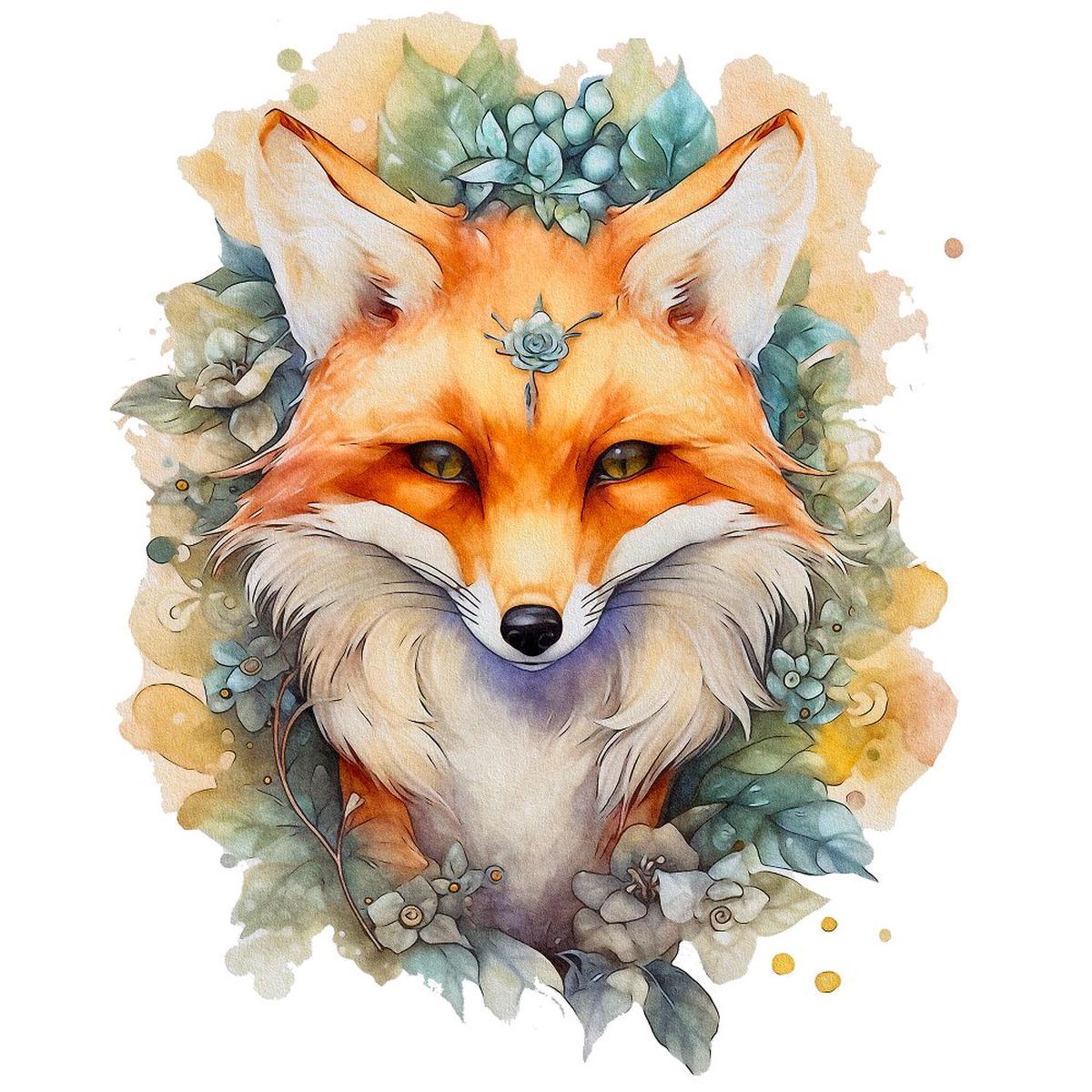 Celtic Dream Fox Fabric Panel