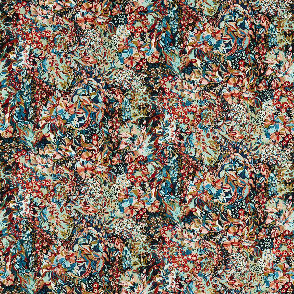 CLARKE AND CLARKE - AUBREY VELVET- MIDNIGHT/SPICE - Fabric by the Yard - MIDNIGHT/SPICE
