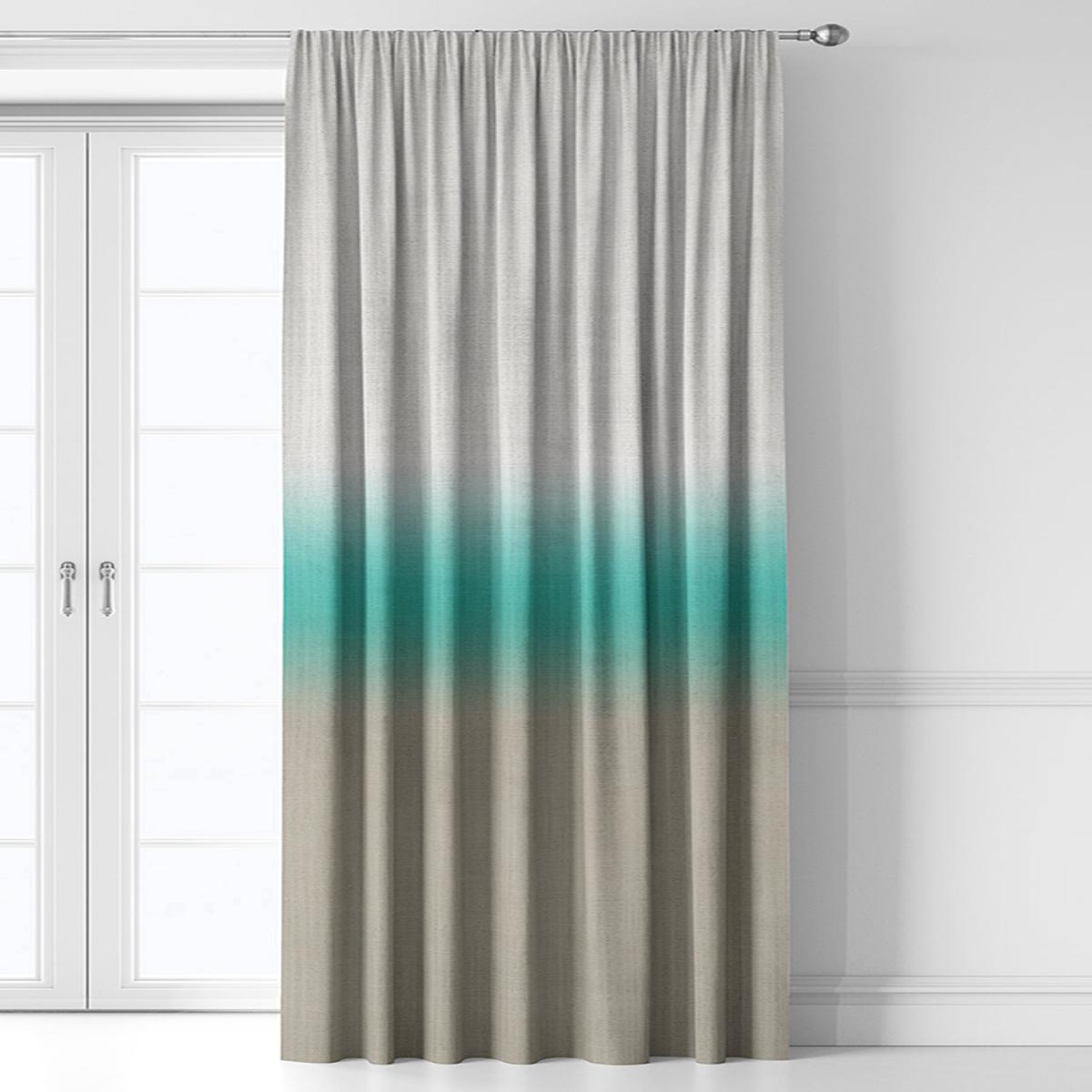 \Neptune Liner\ Fabric by the Metre (Turquoise Blue/ Beige)