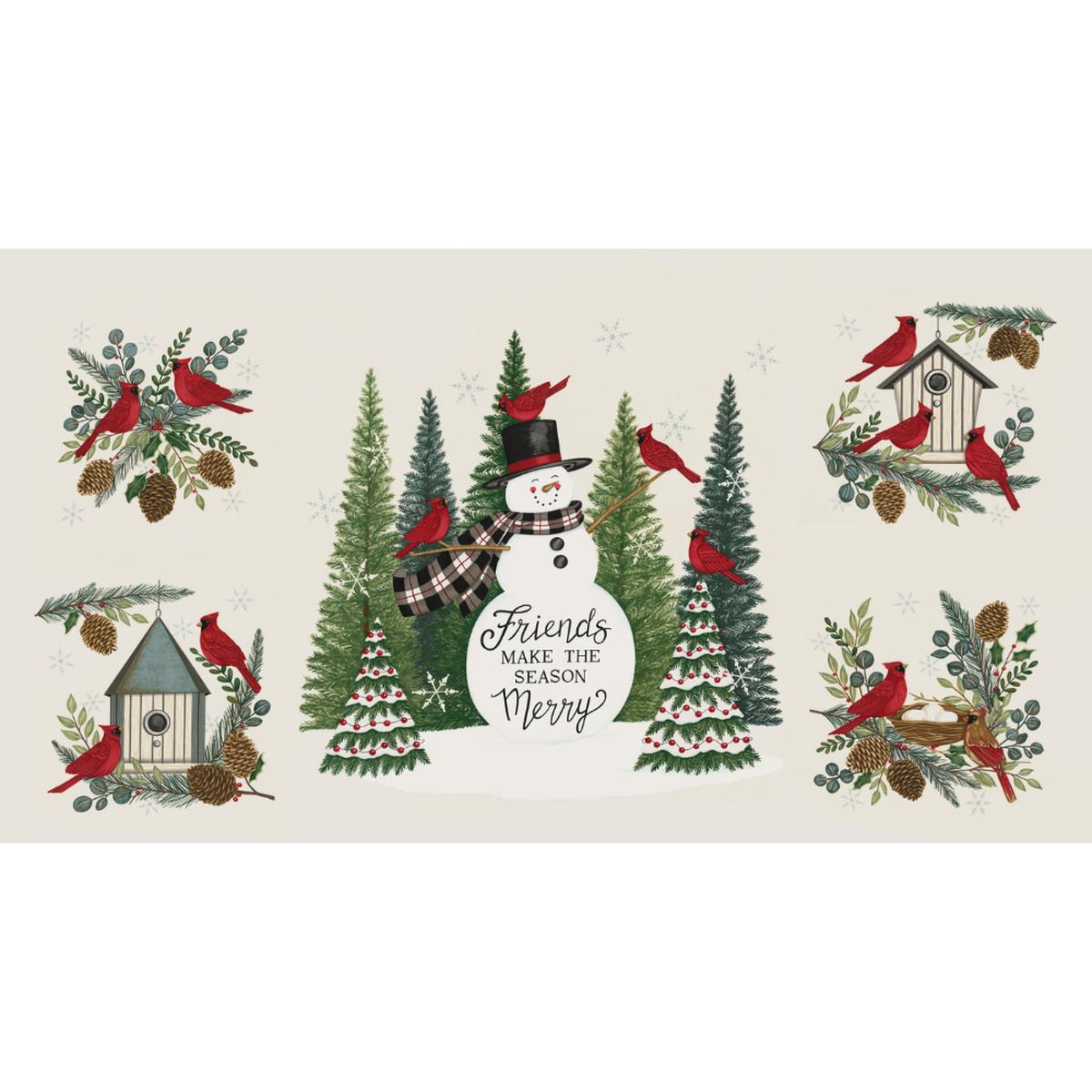 Winter Friends - Winter Friends Panel Snowy White | 56139-11