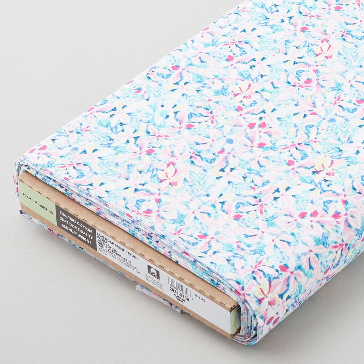 Lavender Brushstroke Floral 8 Yard Bolt