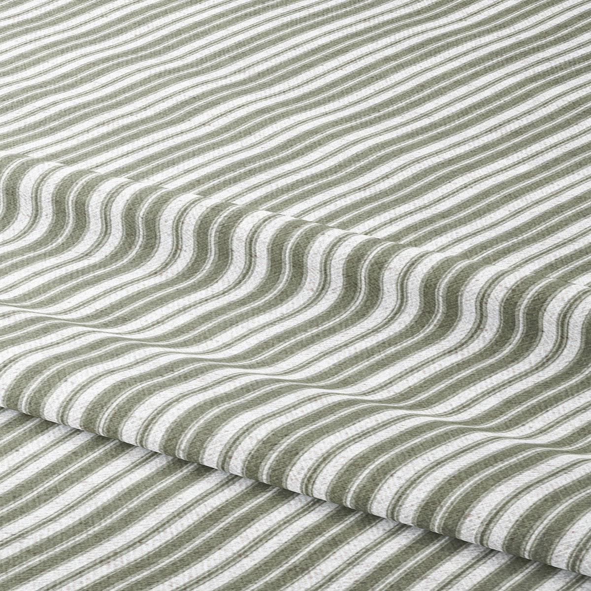 'Sycamore Tree' Fabric by the Yard (Moss Green/ White)