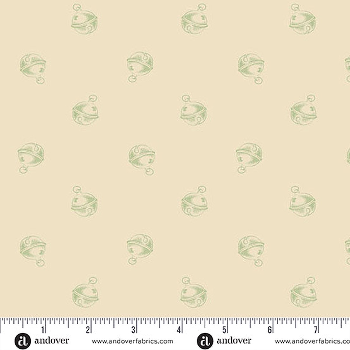 Andover Jingle Bell 10352 L Cream Jingle Bell By The Yard