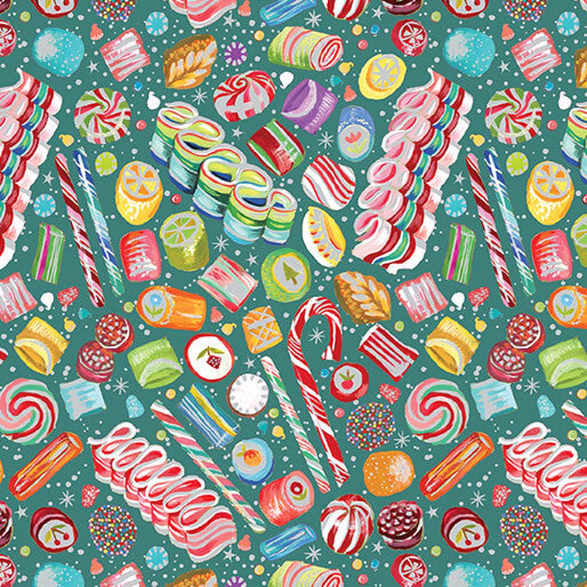 Magical Sweets Teal/Multi -- Magical Season By KATIE DAISY -- Benartex Fabrics
