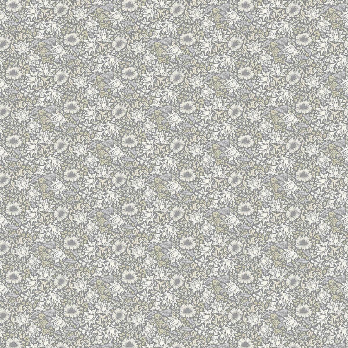 Mallow William Morris Designs Slate and Dove Fabric by Clarke 038 Clarke