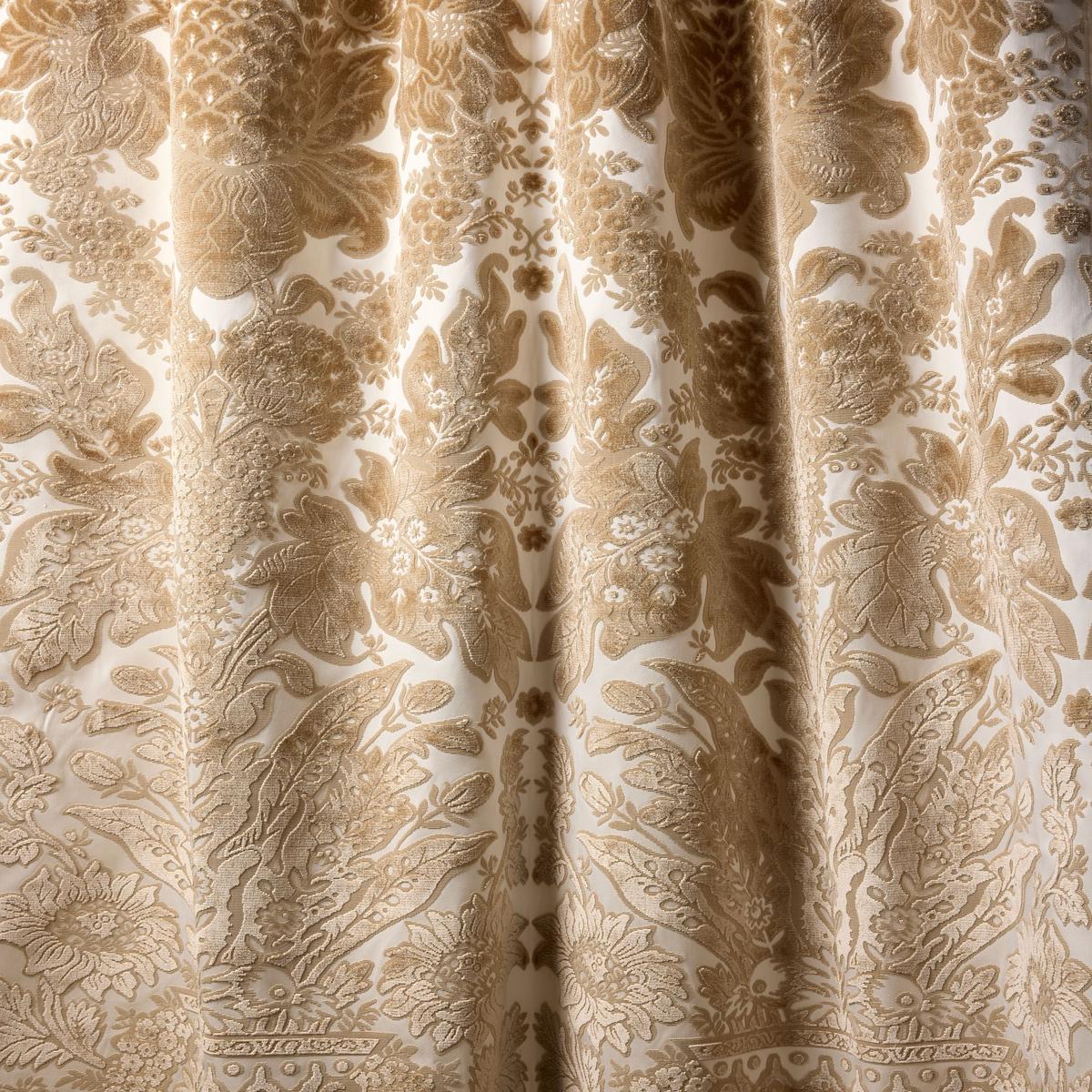 Regis Velvet Damask Fawn Fabric