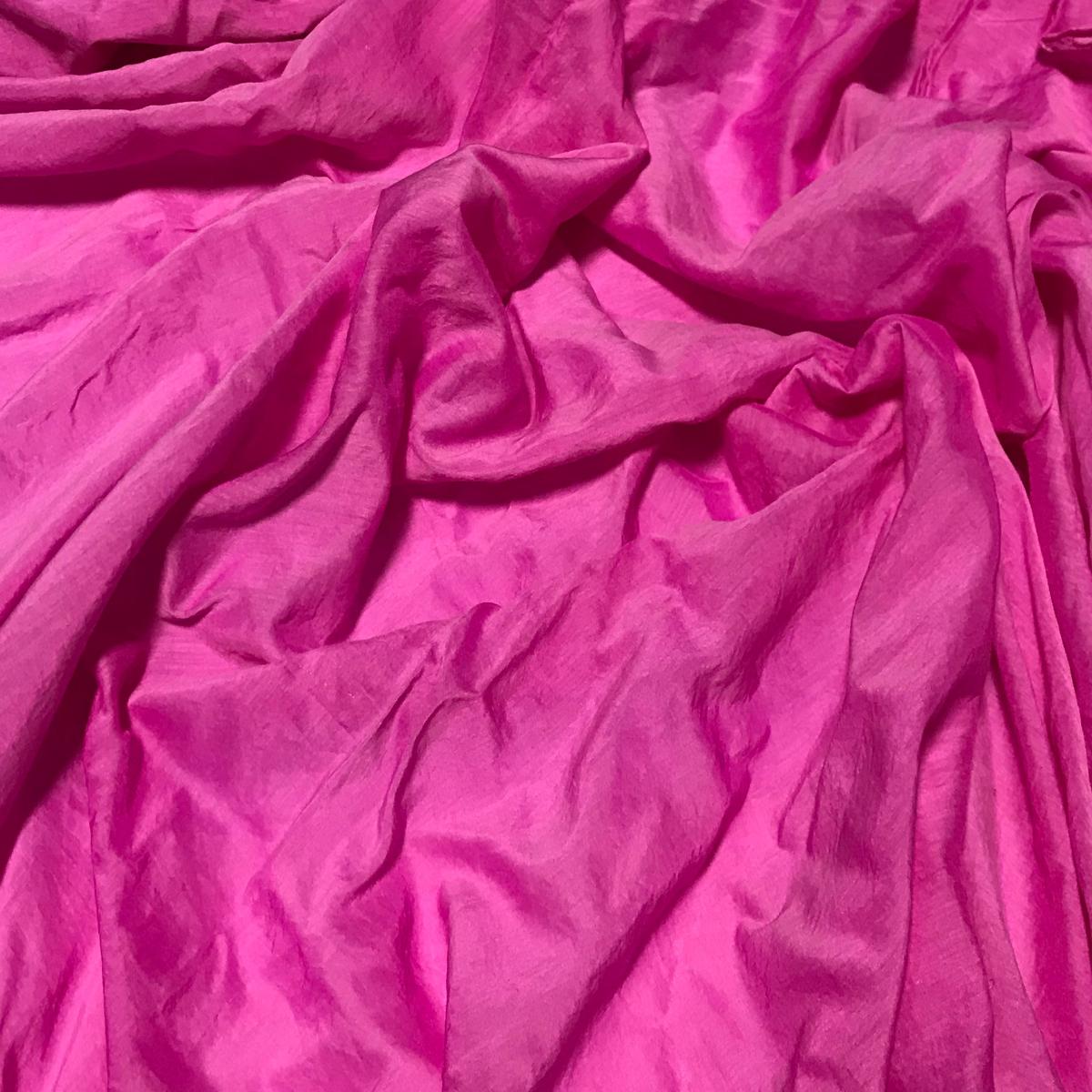 Pink Orchid - Hand Dyed Silk/Cotton Voile - By the Yard (54 Inches wide)