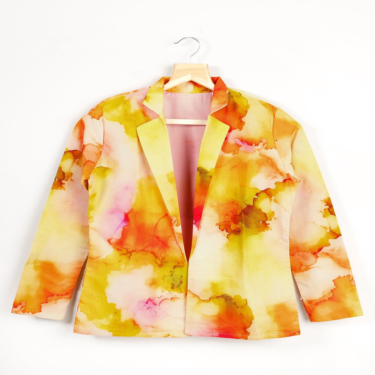 Tye And Dye Printed Kimono Jacket