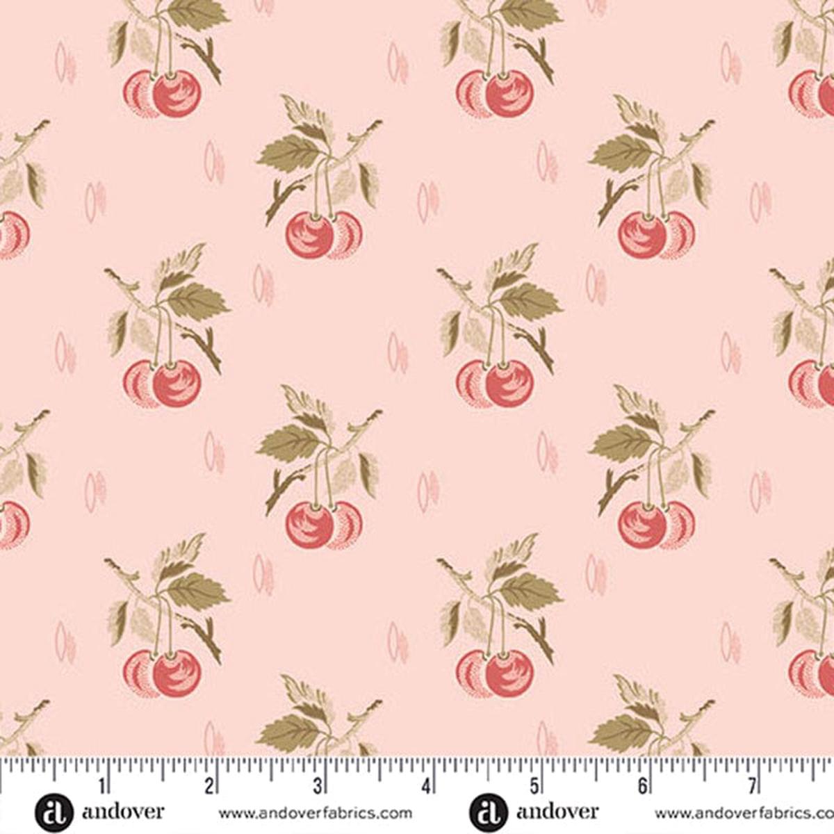 Andover Lighthouse Fabric - Cerise Cherry Ice Cream A-1474-E