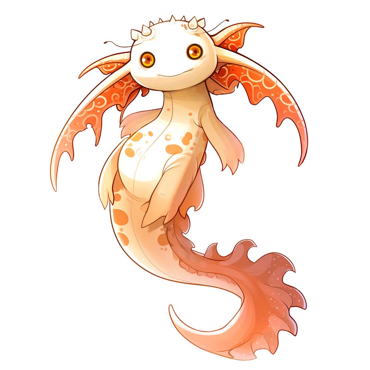 Cartoon Axolotl Fabric Panel 12