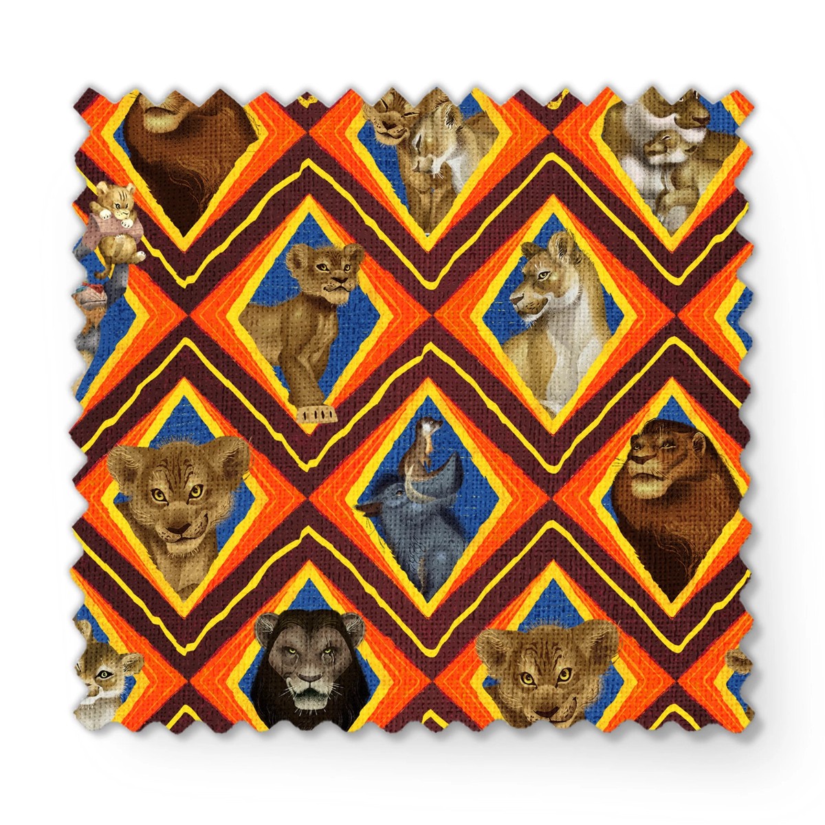 Disney The Lion King Character Mosaic Fabric