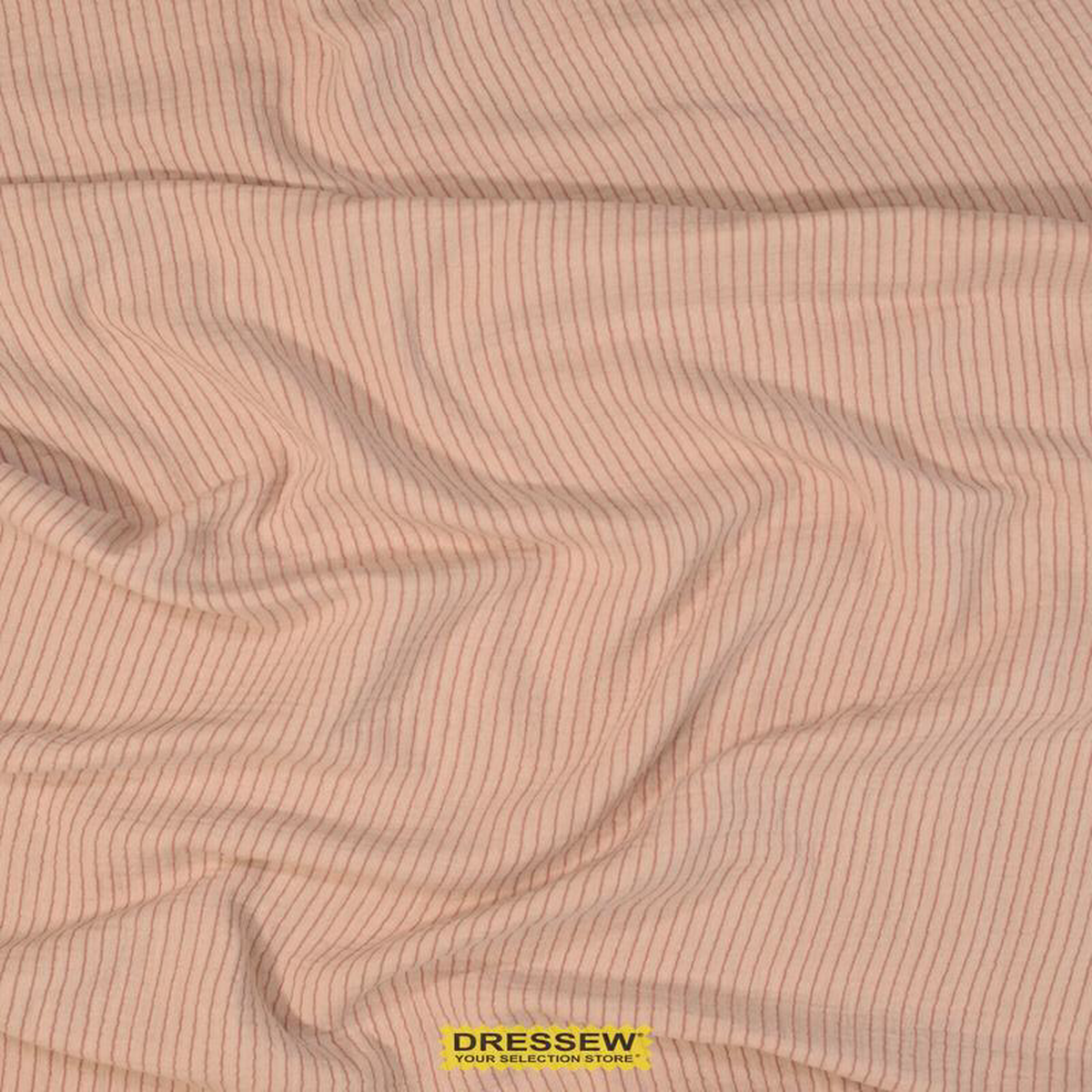 Stripe Organic Double Gauze Pale Pink Rose