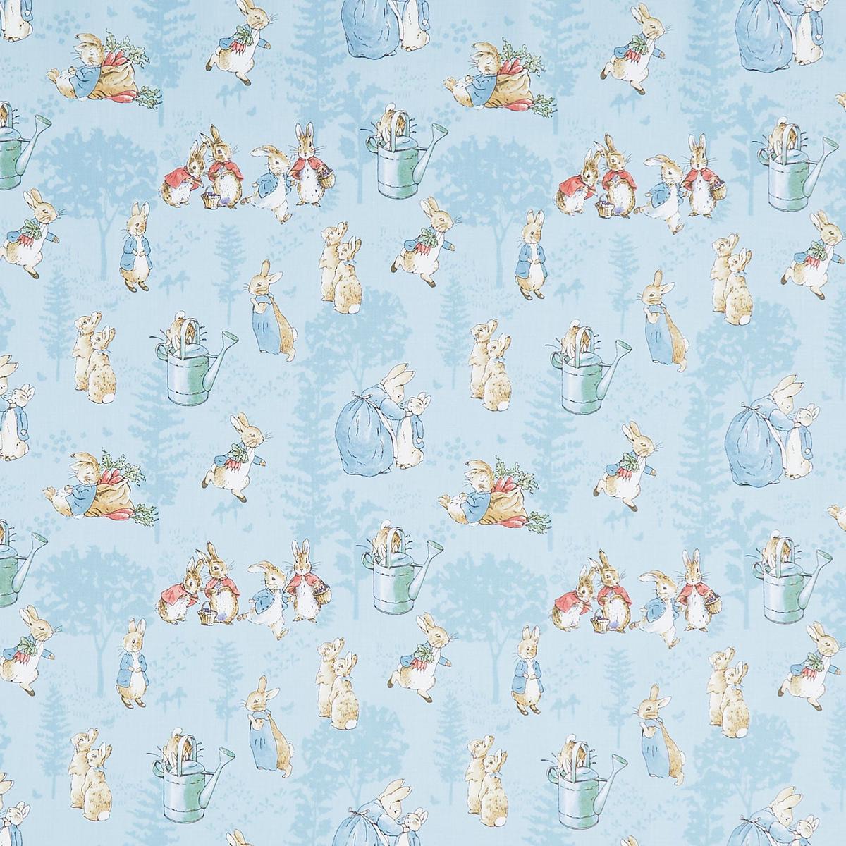 The Tale of Peter Rabbit - Main Blue Yardage
