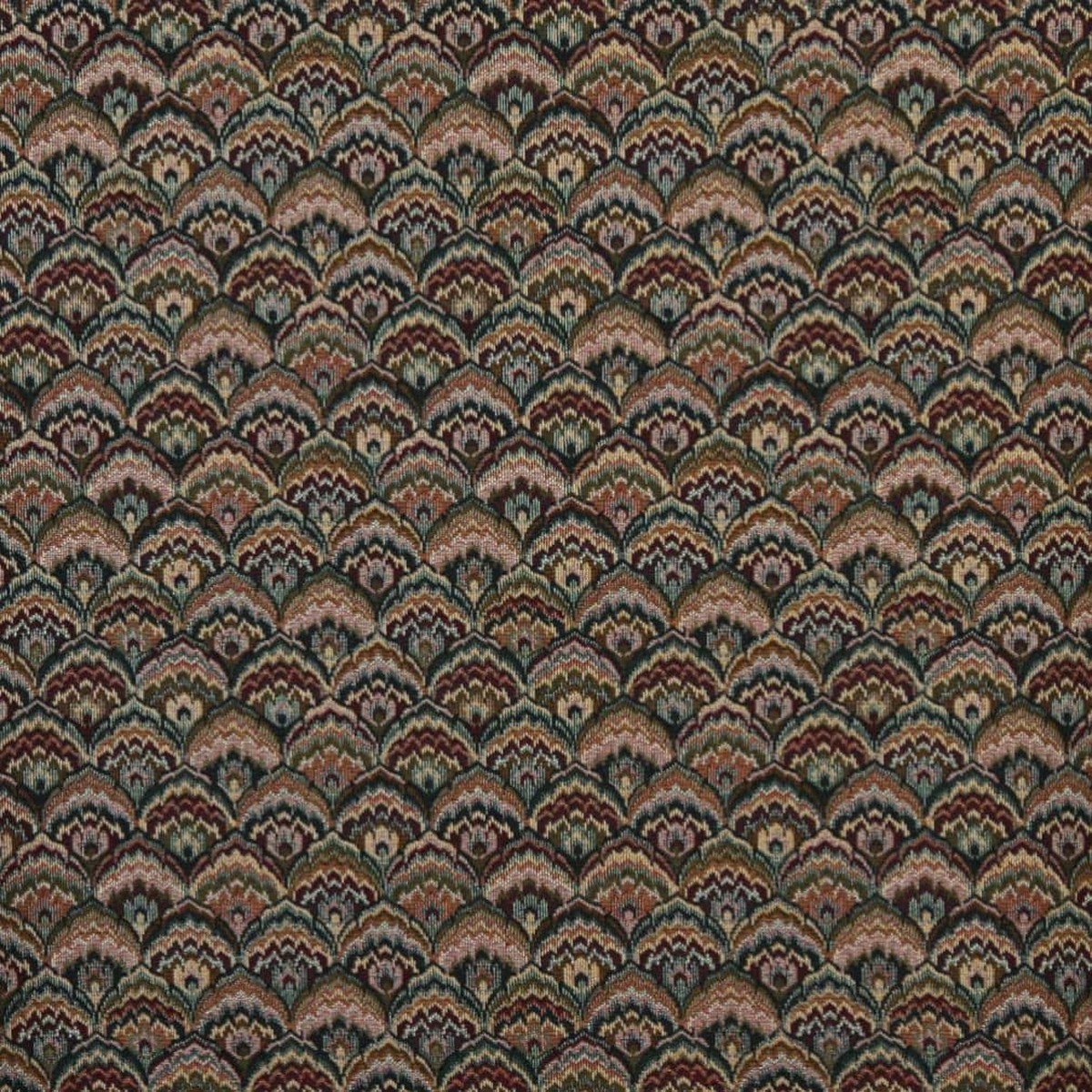 D2044 Small Scale Spice Fan Blue,Green Charlotte Fabrics