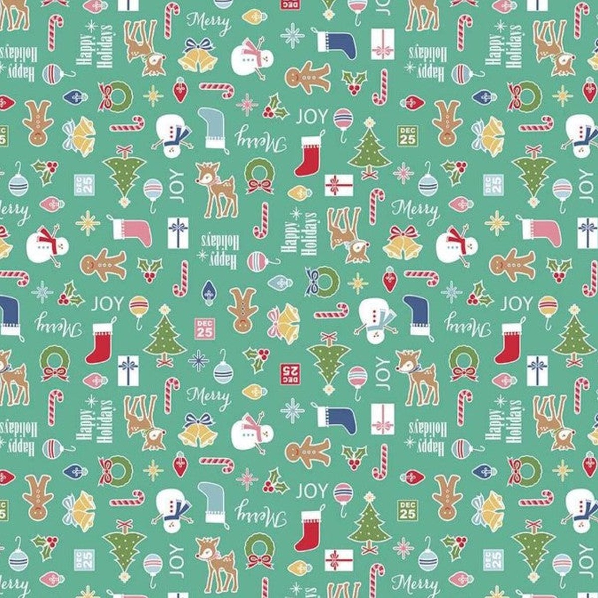 Riley Blake - Cozy Christmas Main Teal