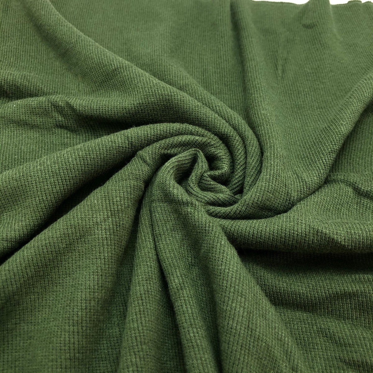 Bamboo Cotton 2X2 Rib - Knit - Green Bean - 1.50M Bundle