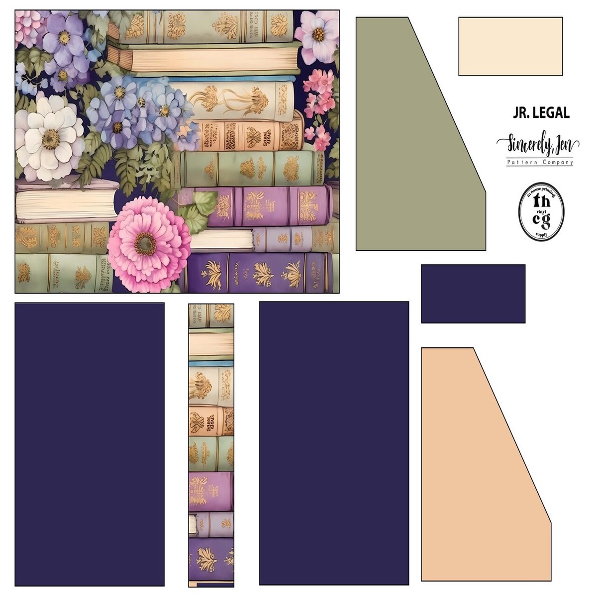 Cut and Sew - Moondance Template ZD Books Flowers